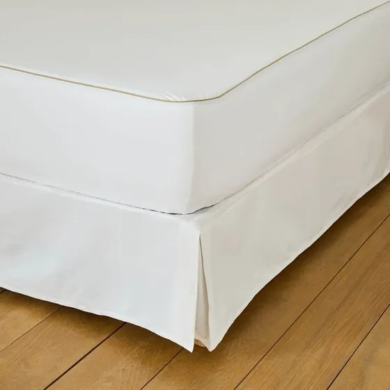 Protège Matelas Coton Imperméable - Passepoil Beige — Drouault
