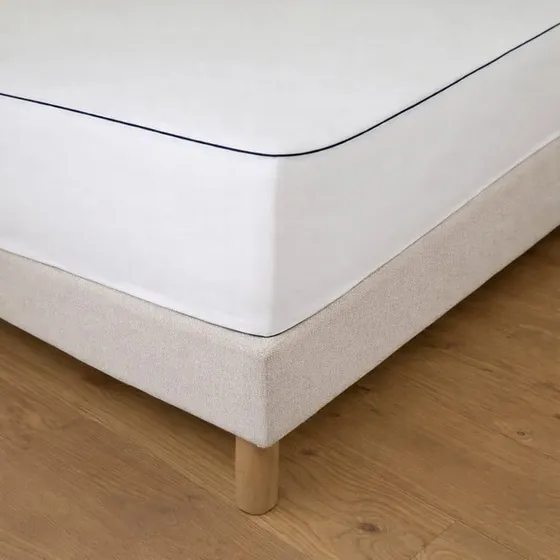 Protège Matelas Coton Imperméable - Passepoil Marine — Drouault