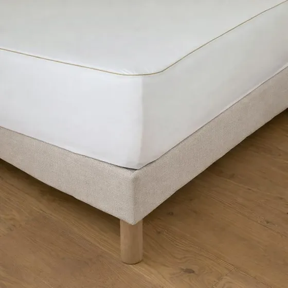 Protège Matelas Molleton Absorbant - Passepoil Beige — Drouault