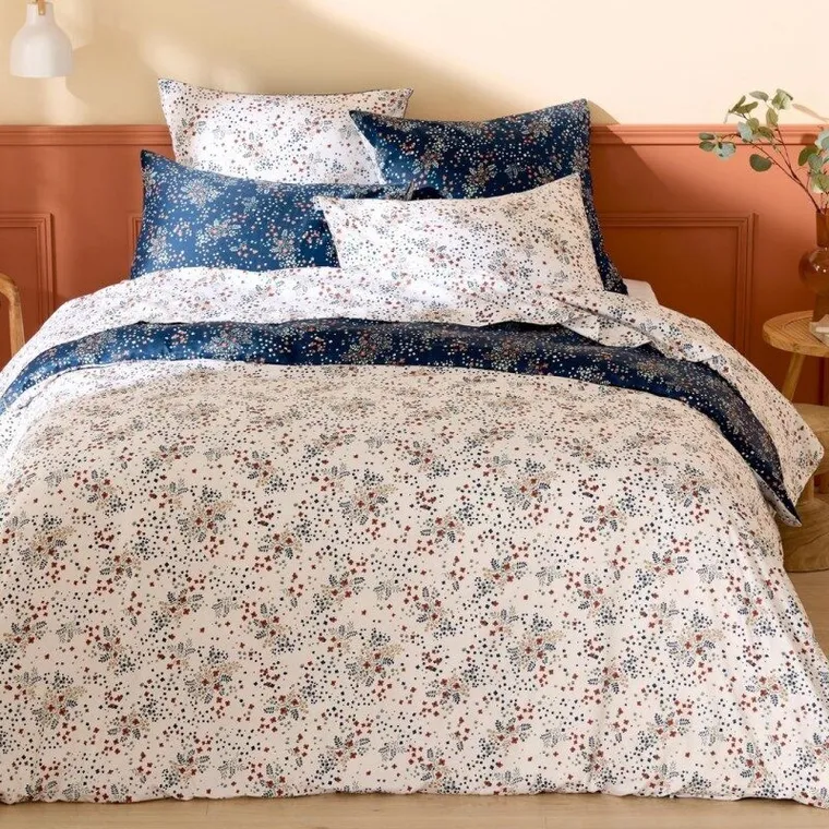 Parure Lilou Marine — satin de coton imprimé — photo officielle Tradilinge